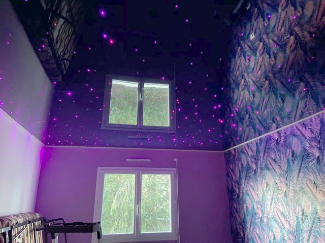 Shiny Glossy Stretch ceiling suspended floating film The Batica-Renov USA Stretch ceiling paint ceiling The Batica-Renov USA Stretch bracket ceiling The Batica-Renov USA Stretch angle ceiling medallions